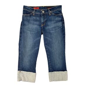AG Adriano Goldschmied Shorty Capri Jean Womens 26 Regular Low Rise Cropped Cuff